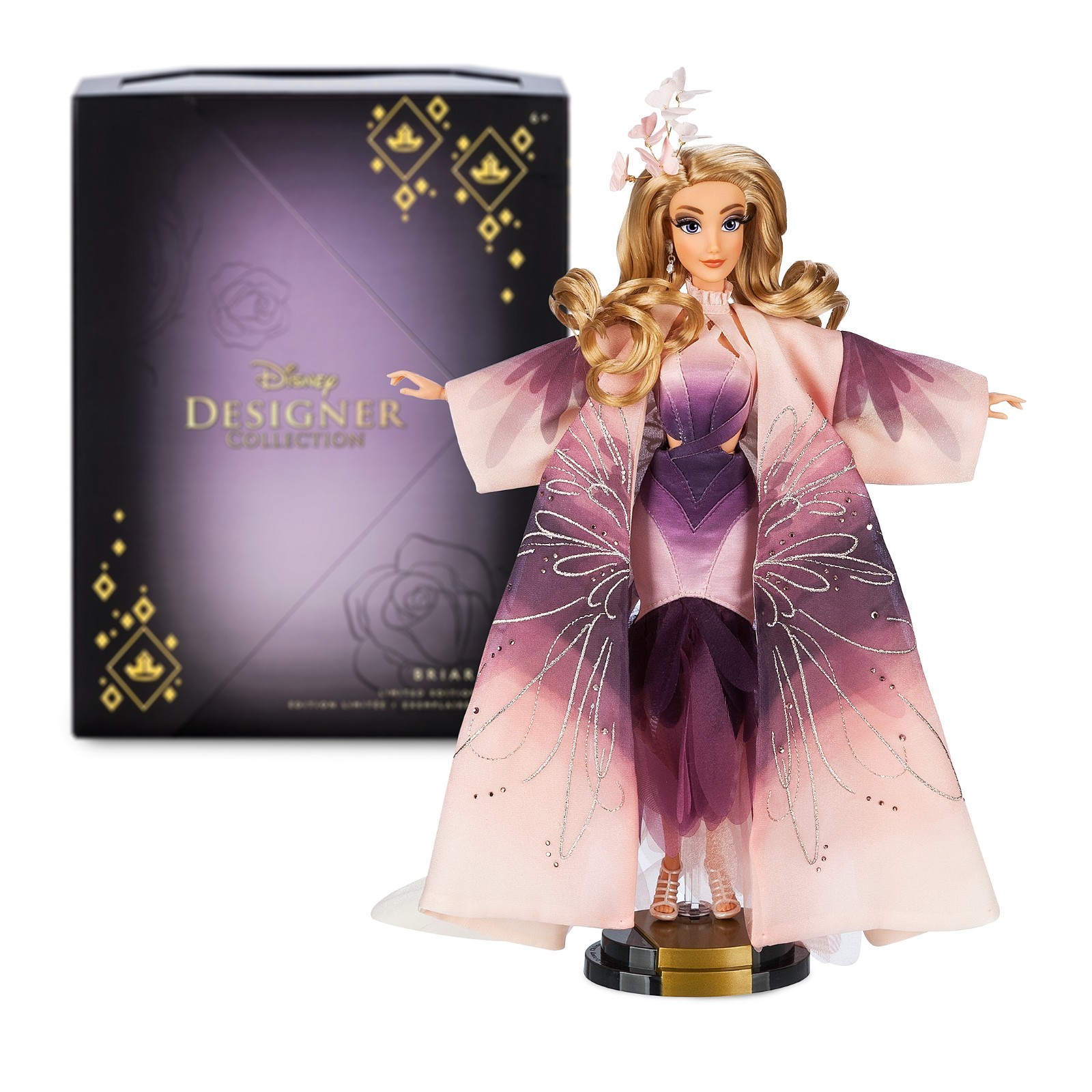 Disney Purple Designer Briar Rose Plastic Doll Ultimate Prin