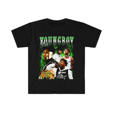 New Apparel Adult Unisex NBA Youngboy Green Fan Style Softstyle T-Shirt