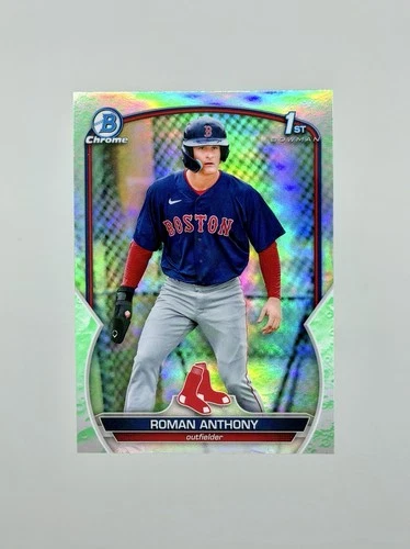 2023 BOWMAN CHROME PROSPECTS ROMAN ANTHONY #BCP-71 LUNAR GLOW REFRACTOR 1ST RC