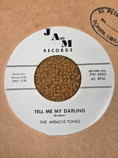 45 RPM Miracle Tones JAM 5803 Tell me my Darling / Mambo Train RE M