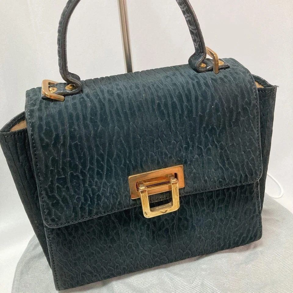 [Usado] Bolsa de Ombro Valextra 2 Vias, Selo Skin, Preta - Imagem 3 de 4