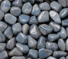 1/2 lb Tumbled Blue Quartz Gemstone Crystals 25-40 Stones Bulk Gem Rock Specimen