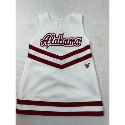 Varsity Spirit Alabama Crimson Tide Toddler 2T Cheerleader Dress White Red Cheer
