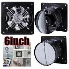 6inch Exhaust Fan Wall Mounted Vent Fans Ventilation Blower for Bathroom Kitchen