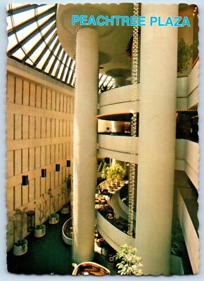 c1950's Peachtree Plaza's Seven Story Atrium Lobby Atlanta Georgia GA Postcard