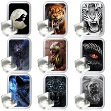 Predator Animals 50ml hinged tobacco tin, Pill Tin, Gift Tin, Storage Tin