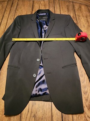 Zara Man Designer Black Tag Business Jacket Suit Navy Black Zara Man Designer Black Tag Business Jacket Suit Navy Black