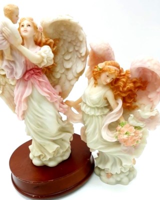 2 Seraphims Angel Mariah &Baby Love Music Box Roman and Seraphim ''Love Guardian''
