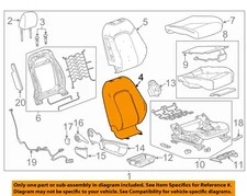 GM OEM 00-19 Encore Passenger Seat Components-Seat Back Cover 42396270