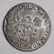 1740 France Double Sol BILLON coin RARE #15623