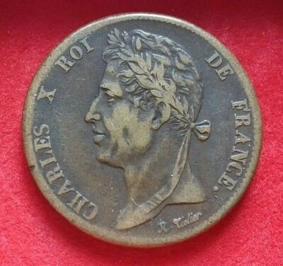5 cts Charles X Ier Colonie Française 1828 A - Photo 1/2