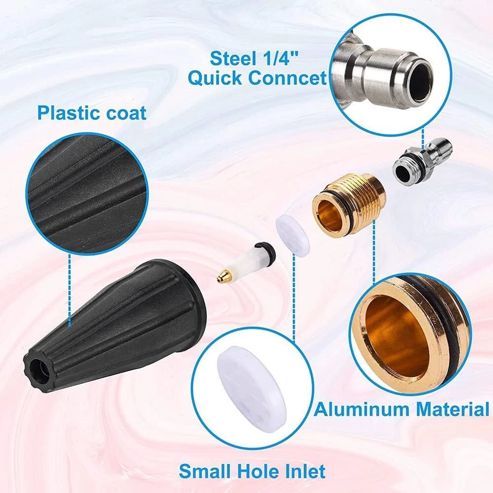 Punta de pulverización de boquilla turbo giratoria para lavadora de alta presión 4,0 GPM 4000 PSI 1/4" rápida Foto 2 de 4