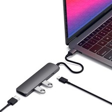 Image of Satechi Slim Type-C Multi-Port Pro Adapter Macbook Pro/Air USB-C Passthrough