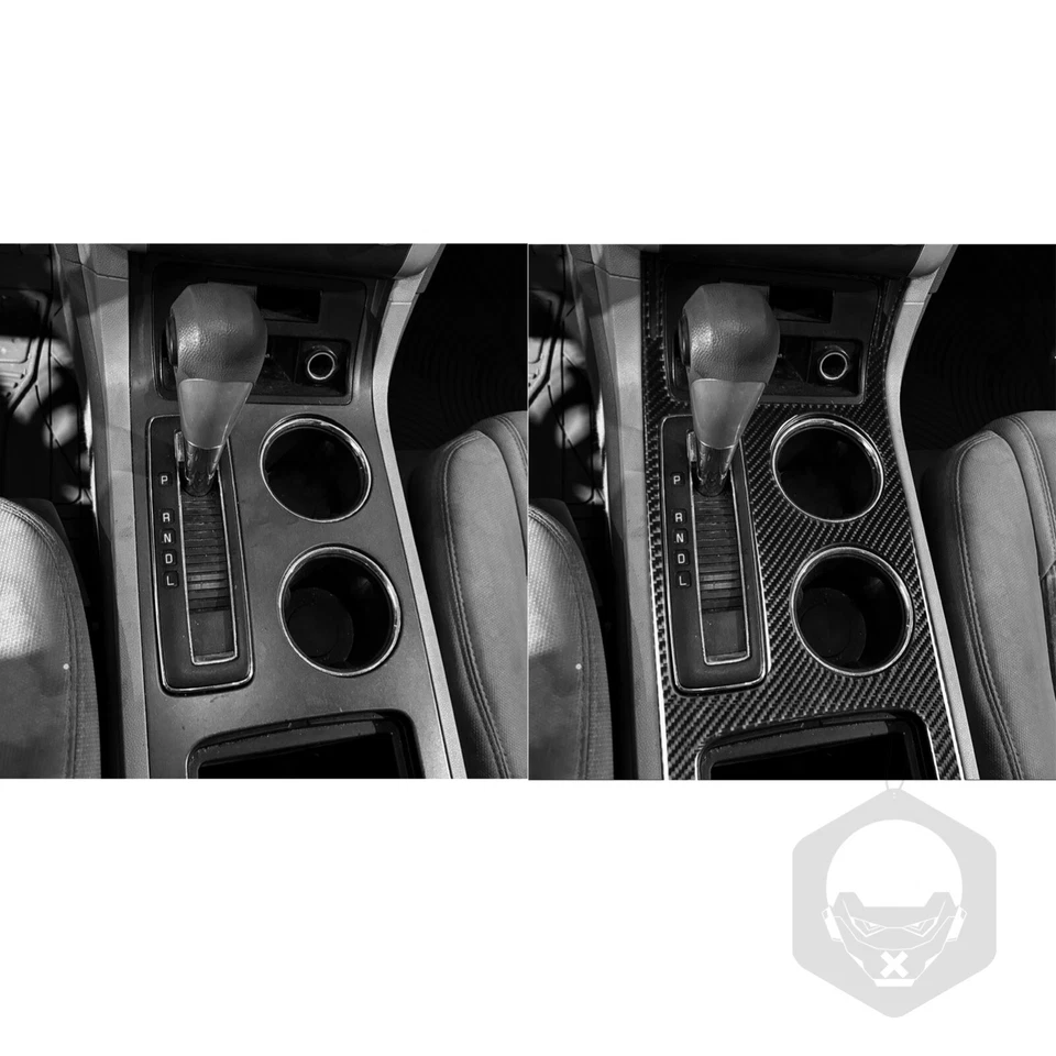 Real Carbon Fiber Console Gear Shift Panel Cover For Chevrolet Traverse 2009-17 - Image 4 of 4