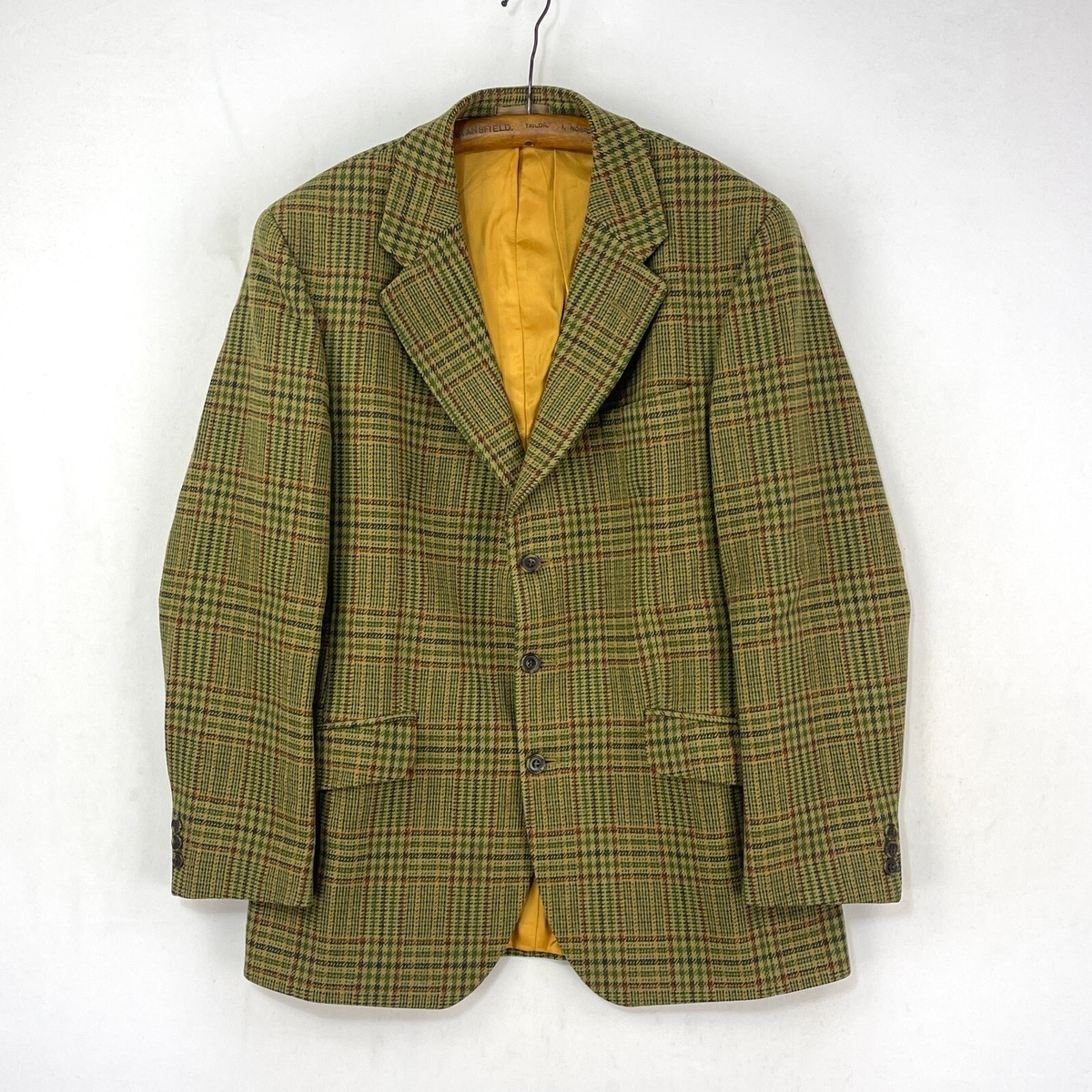 Bladen Supasax Saxony Tweed Hacking Jacket Mens 40R Green Country