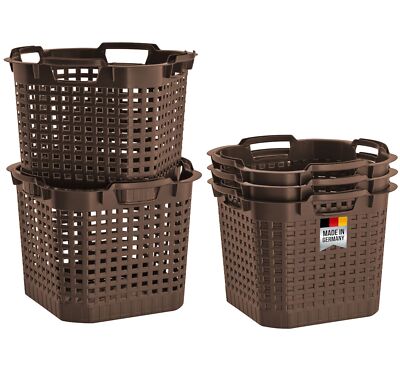 5x Obstkorb 25L Gartenkorb lebensmittelecht stapelbar Erntekörbe Kartoffelkorb