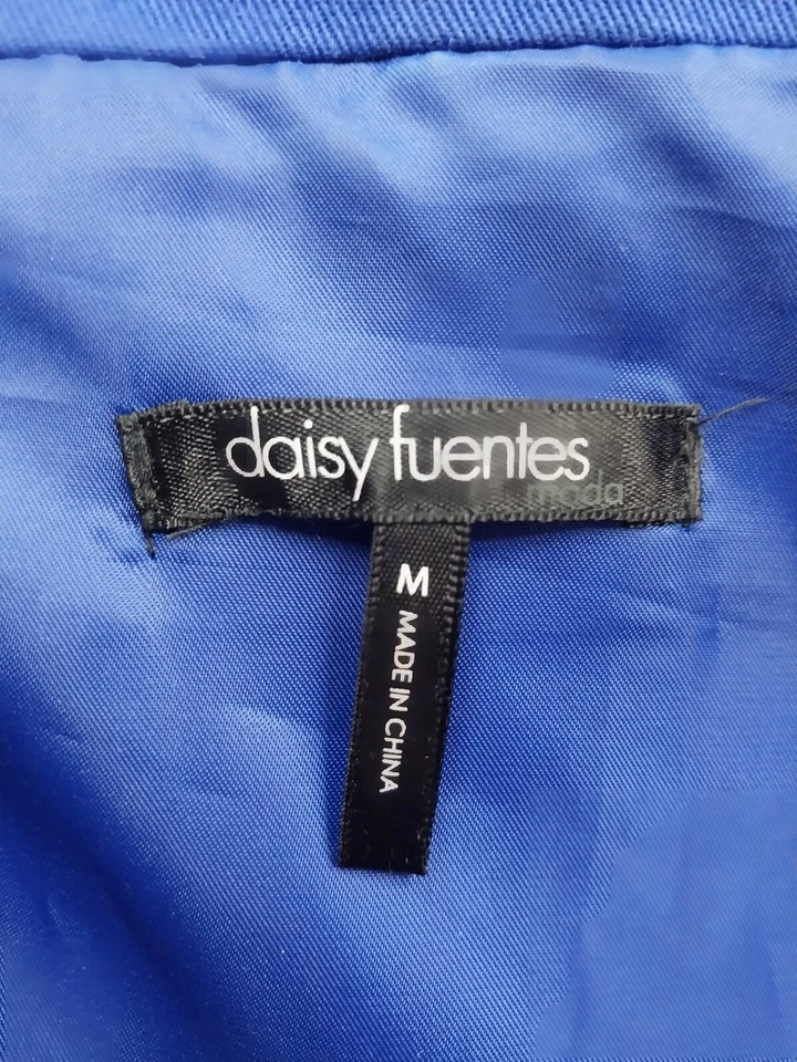 Daisy Fuentes Moda Coat Women's Size Medium Blue Double Breasted Lined Jacket  - Image 3 of 4