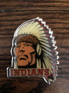 Indian in Full Head dress, lapel / hat pin. In Pkg. NEW!