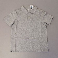Old Navy Boy's Short Sleeve Pique Uniform Polo Shirt LP7 Grey Size XS NWT