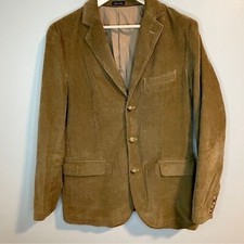 J CREW corduroy Blazer Jacket Mens Medium M Tan Sport Coat Preppy