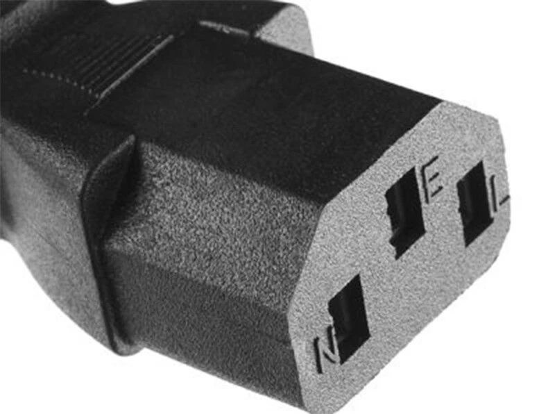 Power Cord UK Plug to Right Angle IEC C13 Cable kettle lead 1m Left handed - Image 2 of 2