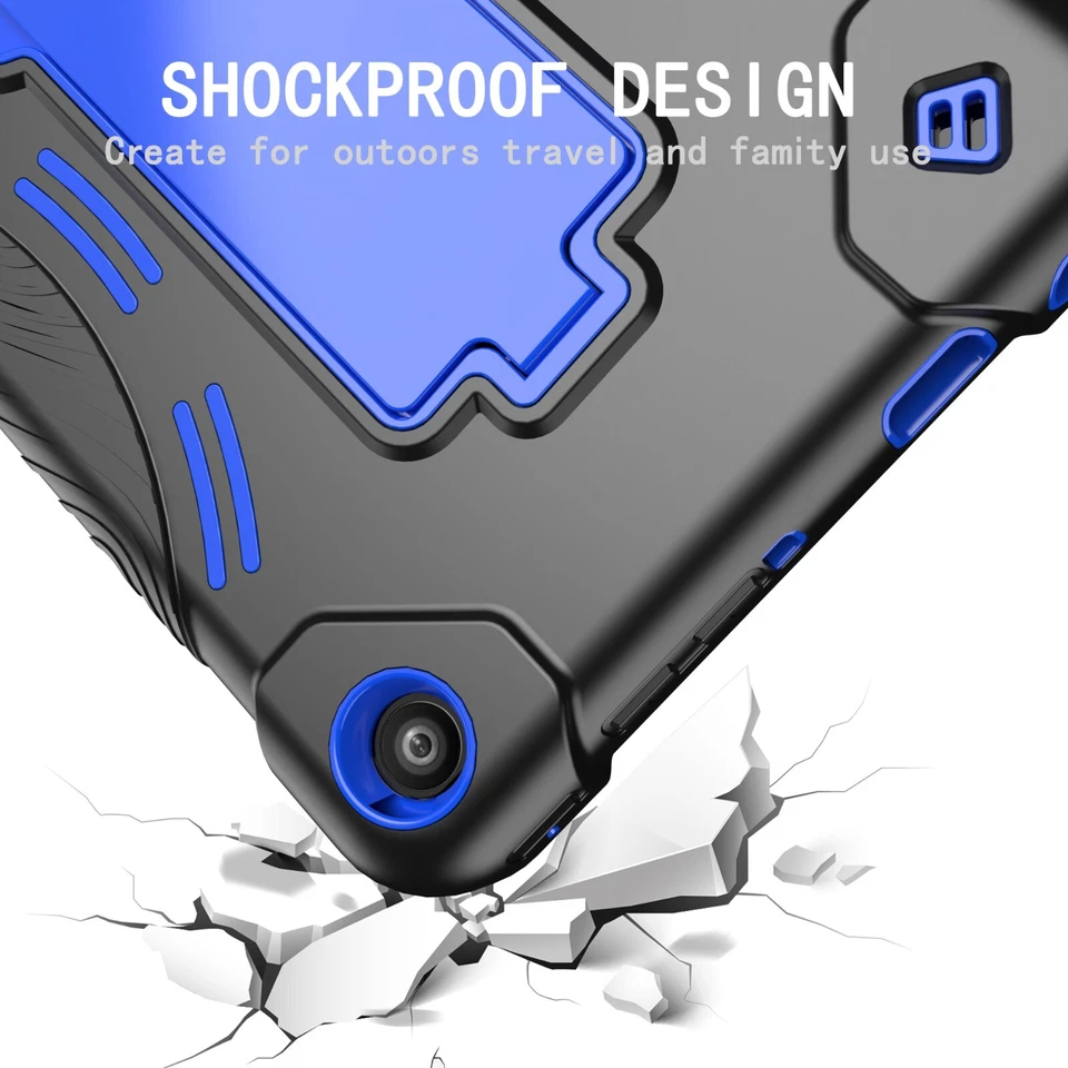 Funda Amazon Fire 7 2022 Lanzamiento 12ª Generación Antigolpes Cuerpo Completo Resistente Soporte Cubierta Foto 4 de 4