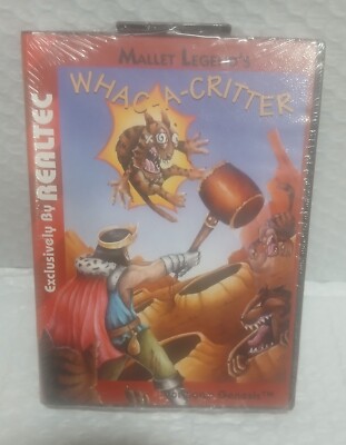Sega Genesis Mallet Legend' s WHAC-A-CRITTER - Original Classic Game by Realtec