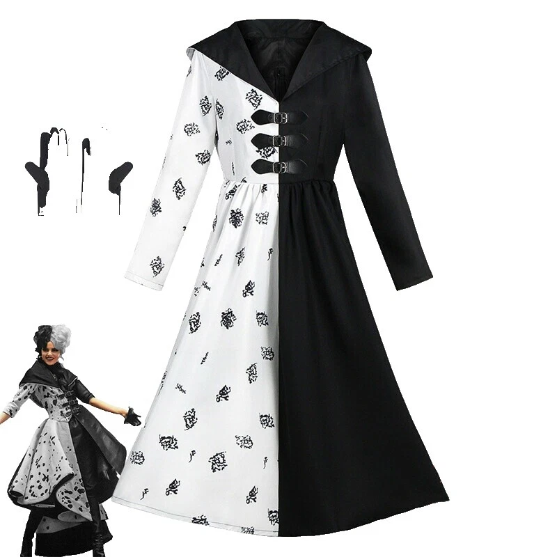 Vestido Cruella de Vil disfraces para mujeres