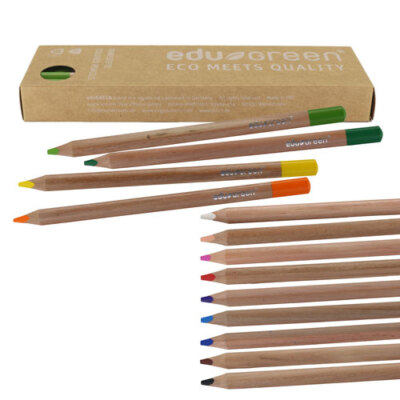 edugreen tri Buntstifte Farbstifte edu³ Dreikantgriff, 10 Stk.