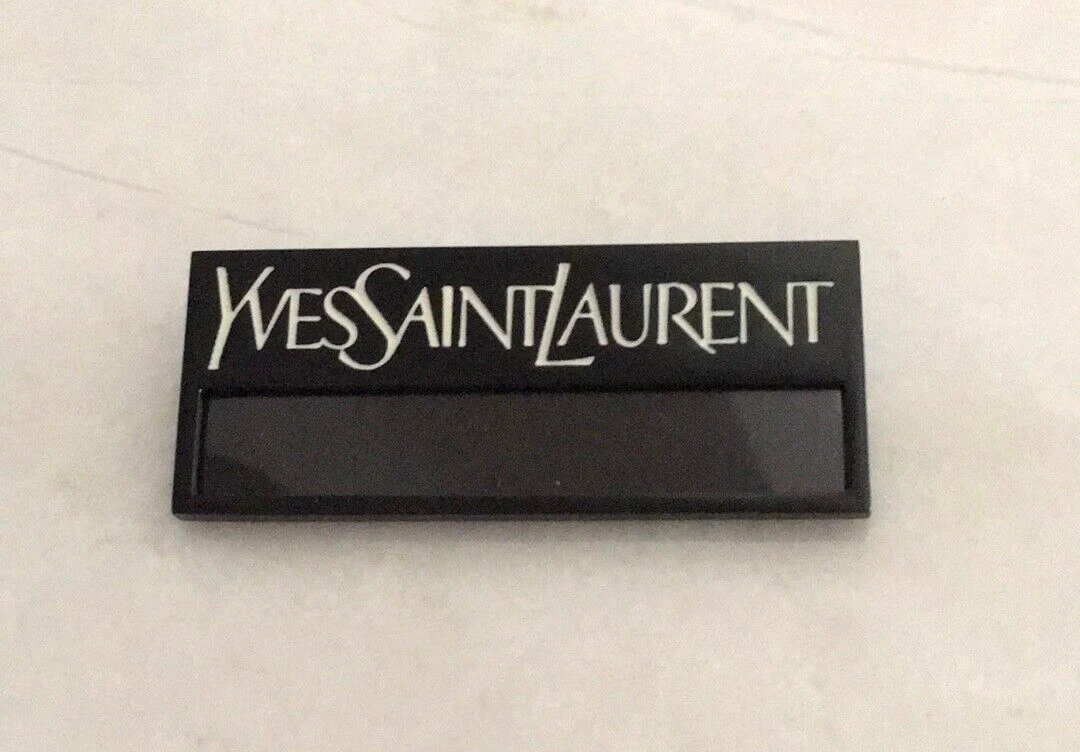 🌹New Vintage Yves Saint Laurent Pin Brooch Name Tag