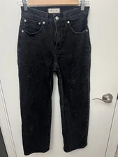 Madewell The Perfect Vintage Wide Leg Jeans Women’s Size 24 P Black