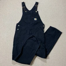 Carhartt WIP Dungarees Mens 34x32 Heavy Duty Carpenter Bib Overalls Workwear USA