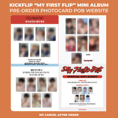 KICKFLIP JYP PRE-ORDER POB WITHMU MY FIRST FLIP OFFICIAL PHOTOCARD