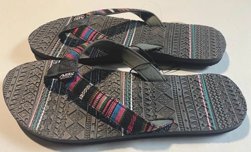 NEW BALANCE Sandali infradito Air Balance Boho Hippie grigio scuro donna 5 6 7 surf