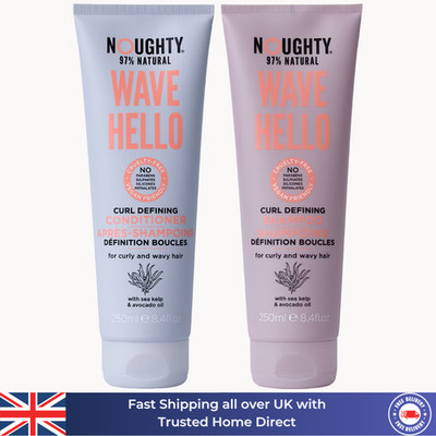 Noughty Wave Hello Shampoo Conditioner 250ml lockiges welliges Haar vegan sulfatfrei
