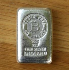 100g Bitcoin Silver cast bar Fine 999 bullion investment unique Verified XRF BTC