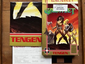 VTG Gauntlet Tengen NES Nintendo CIB Good Condition Complete Black Inserts 1988