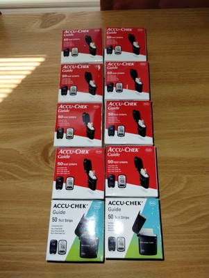 500 Accu-Chek Guide Test Strips  new sealed 10 Boxes 50 Each Box