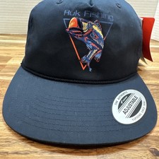 Huk Fishing Hat Navy Blue Strapback Adjustabl...