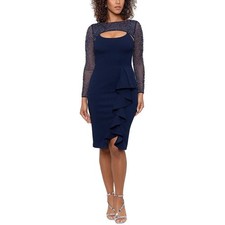B A BY BETSY AND ADAM Womens Embellished Cocktail Party Dress 2 NEW 289