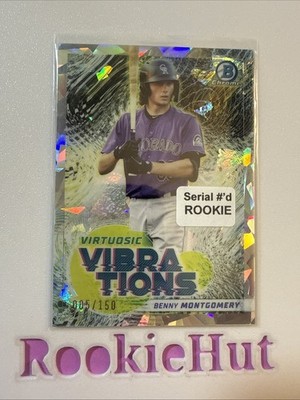 Rh2194 2022 Bowman Chrome Benny Montgomery Virtual Vibrations /150 Rockies VB-17