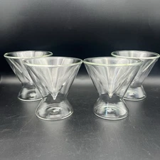 4 Dragon Glassware Double Wall Cocktail Martini Glasses Dragon Glass