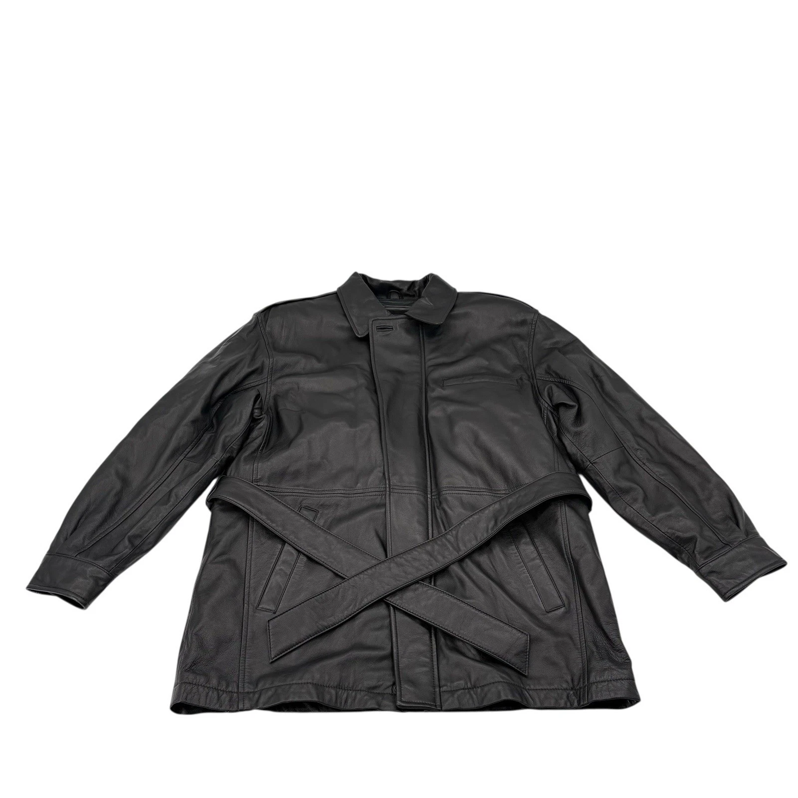 Wilsons Black Leather Jacket Pelle Studio Insulated Coat Mens Large
Opens in a new window or tab