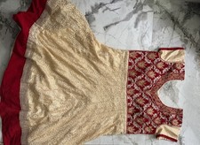 Women s Traditional Indian/Pakistani Anarkali Dress - Red Gold Festive dress