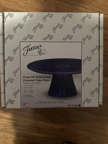 Fiesta 85th Anniversary Retired Twilight Pedestal Cake Stand NIB
