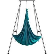 Aerial Yoga Frame Steel 9.67ft 551lb Support 6.6yd Hammock Green