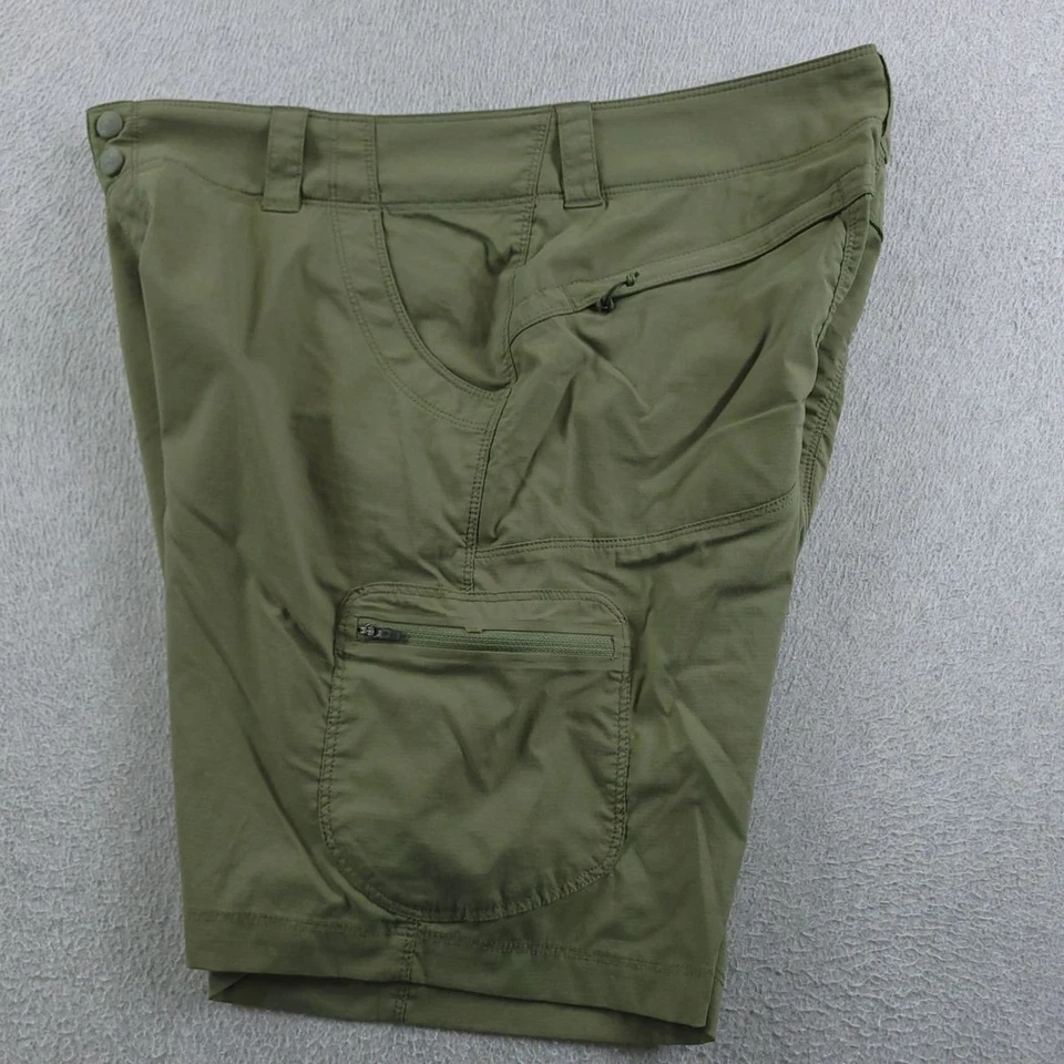 LL Bean Shorts Womens 12 Green Vista Trekking Mid Rise Nylon Spandex Hiking - Image 4 of 4