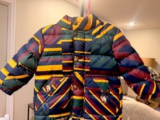 Polo Ralph Lauren Teddy Polo Bear Puffer Coat Sz 12M Toddler Boys Removable Hood