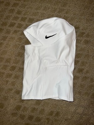 Nike Pro Therma-FIT Hood S/M ホワイト Nike Pro Hyperwarm Hood Therma Fit Unisex White Ski Mask Football