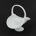 Vintage Hobnail Milk Glass Basket  8.5" Tall